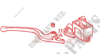 Brake lever push for Honda XR and XLR part n° 11