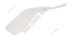 Plastic, front plate white genuine Honda CR125R, CR250R and CR500R from 1988, XR200R - 61136-ML3-841